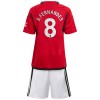 Maglia ufficiale Manchester United B. Fernandes 8 Casa 2023-24 per Bambino